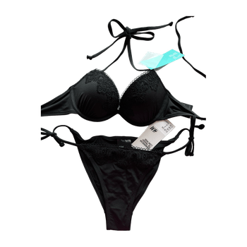 H&M mustat bikini yläosa ja alaosa