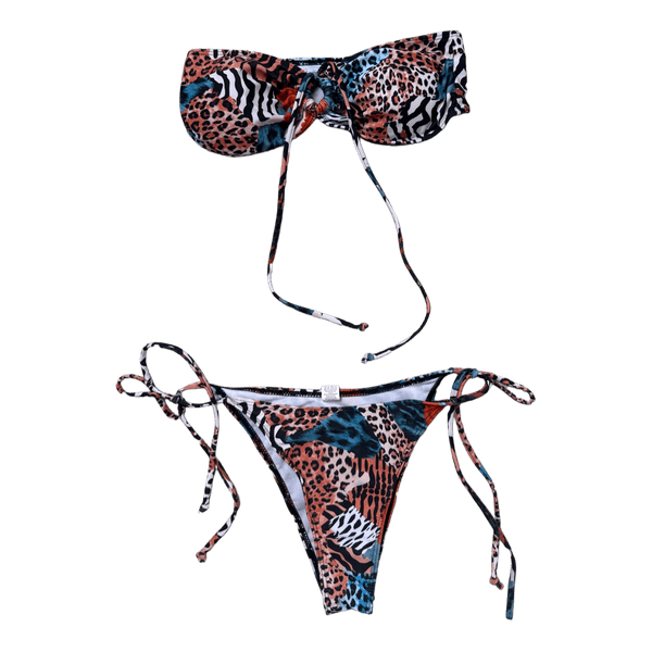 Animal print bikini set