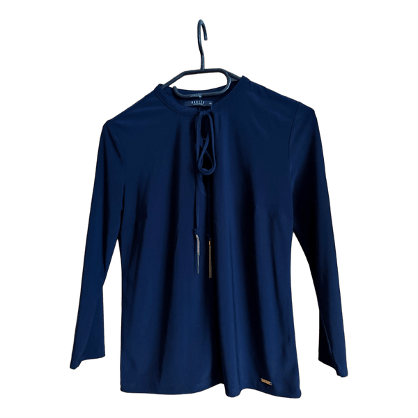 Navy blue long-sleeved top