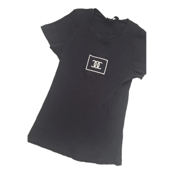 Black ribbed t-shirt