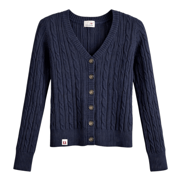 KangaROOS navy cable knit cardigan