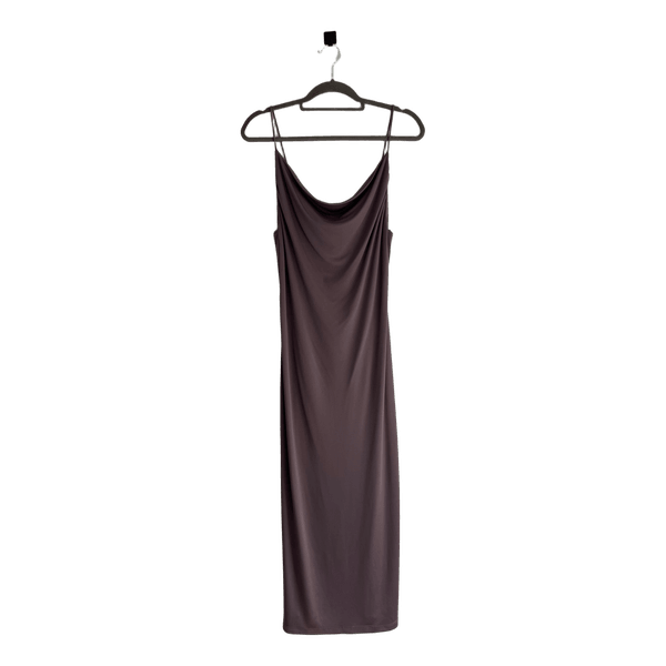 Brown midi dress
