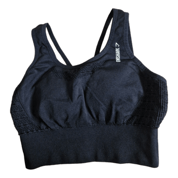 Juodas Gymshark sportinis liemenėlė