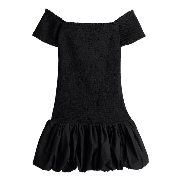 Smocked off-the-shoulder dress