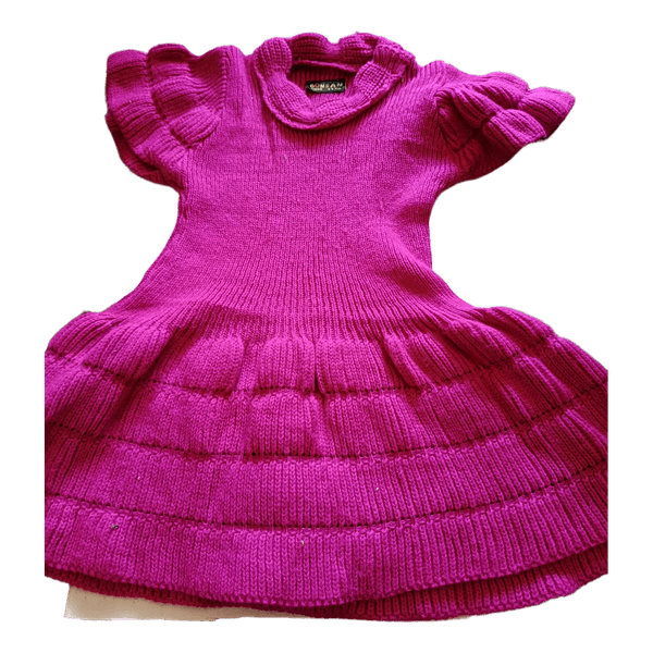 Fuchsia knitted dress