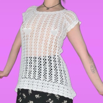Vintage White crochet top