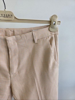 Beige patterned trousers