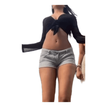 Light blue denim shorts