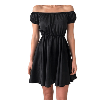 Boohoo musta off shoulder mekko koko XS