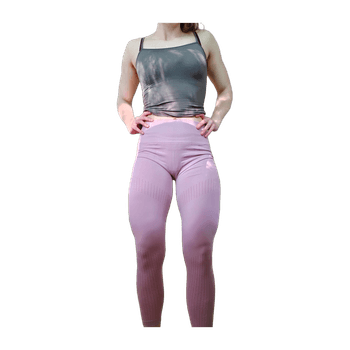 Vaaleanpunaiset seamless legginsit