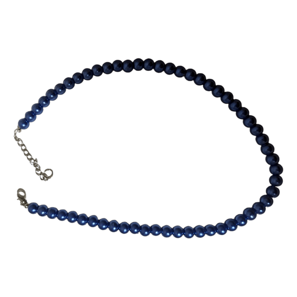 Blue beaded necklace