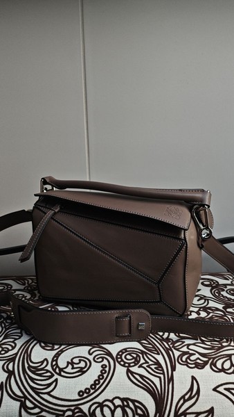 Brown leather Puzzle bag