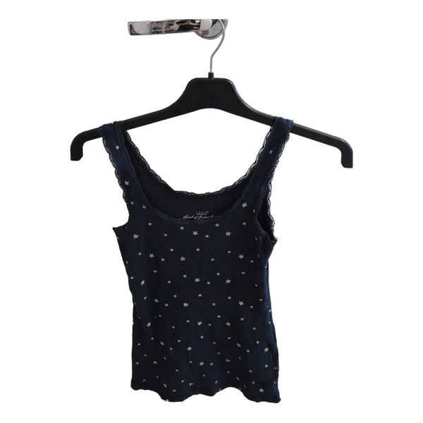 Navy star print tank top