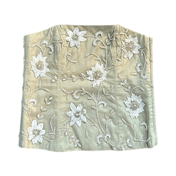 Embroidered corset top