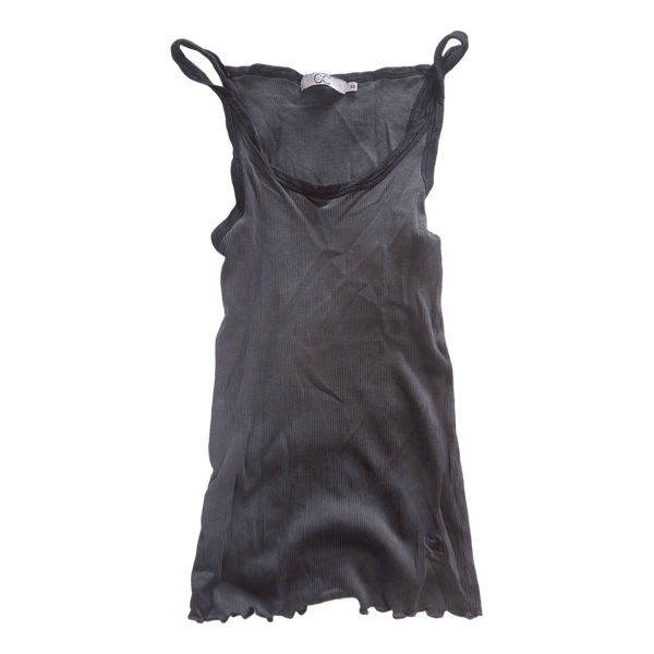 Grå ribbet tanktop