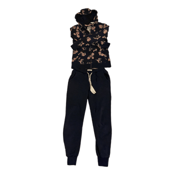 Floral zip hoodie set