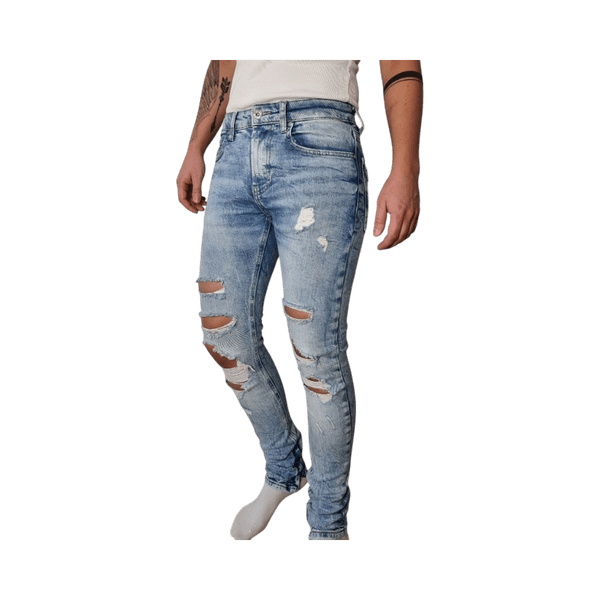 Bershka vaaleat revityt skinny-farkut