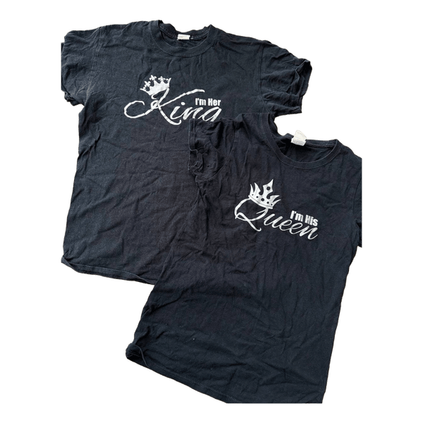 Matching black couple t-shirts