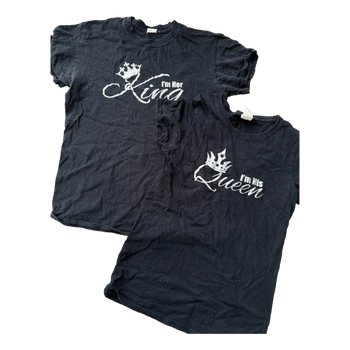 Matching black couple t-shirts