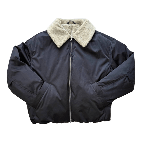 Black jacket with fleece collar