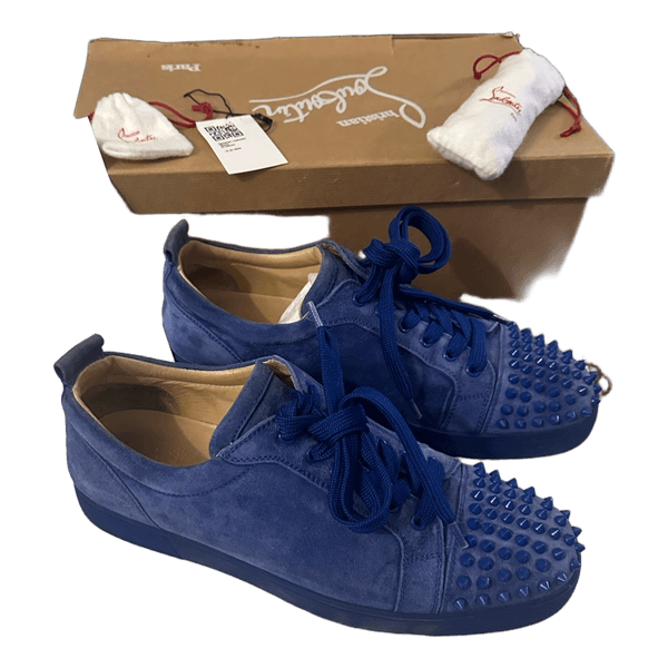 Christian louibitin Blå ruskind sneakers