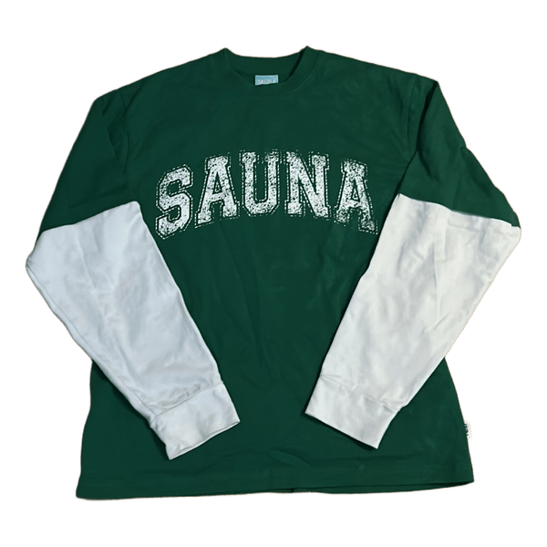 Green long-sleeved t-shirt