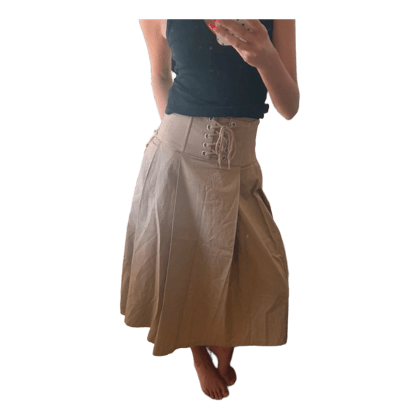 Beige midi skirt