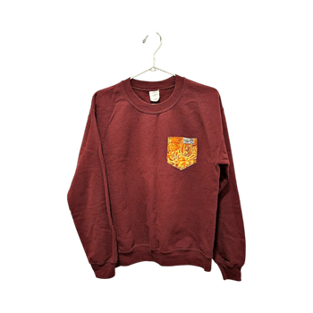 Burgundy collegepaita kuvioidulla taskulla