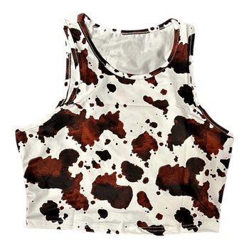 Cow print crop top