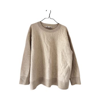 Beige villaneulepusero
