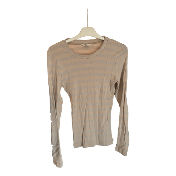 Beige langærmet top