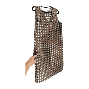 Ruskea polka dot mekko