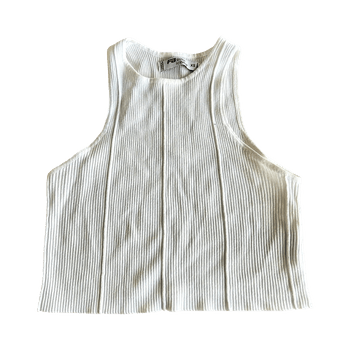 Valkoinen crop top