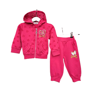 Pink hoodie and sweatpants set