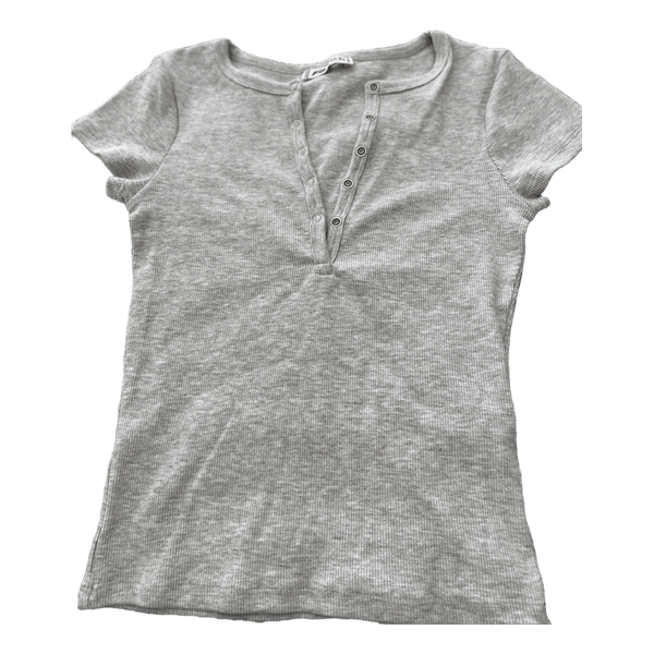 Grey ribbed t-shirt