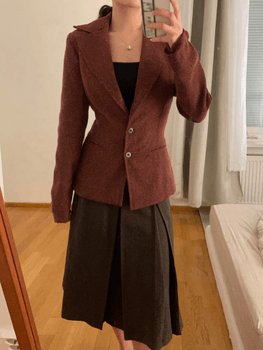 Burgundy tailored blazer