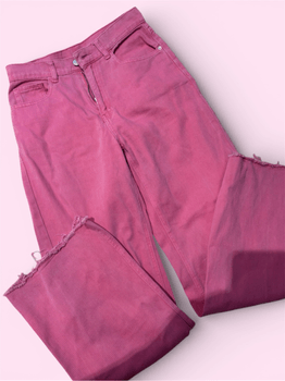 Pink straight leg jeans