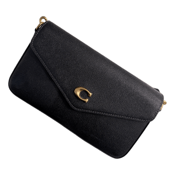 Black leather crossbody bag