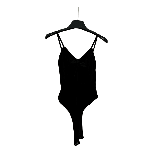 Black Bershka velvet bodysuit