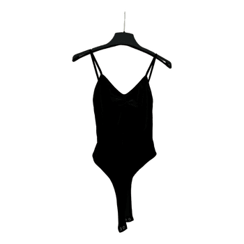 Black Bershka velvet bodysuit