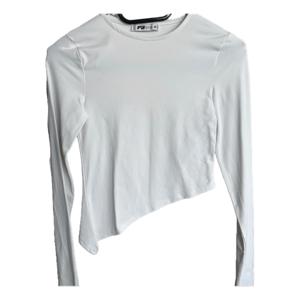 White long-sleeve top
