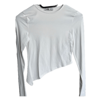 White long-sleeve top