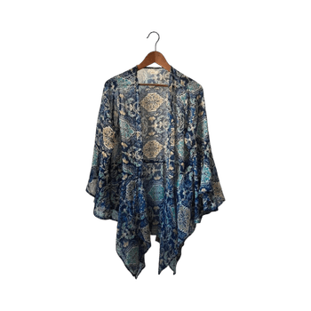 Patterned sheer kimono / beach cover up