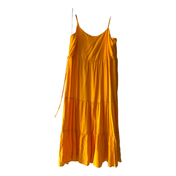 Yellow tiered maxi dress