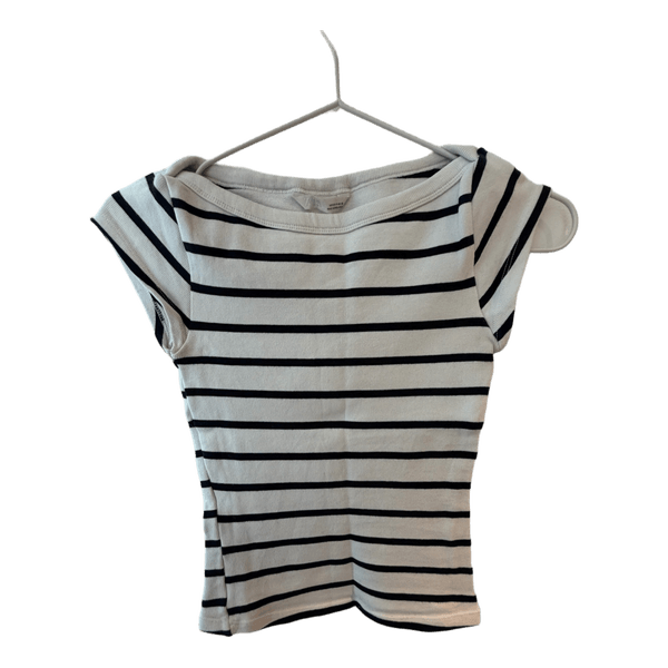 Stribet kortærmet t-shirt