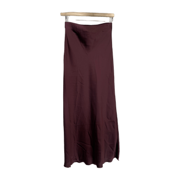 Burgundy pitkä satiini hame