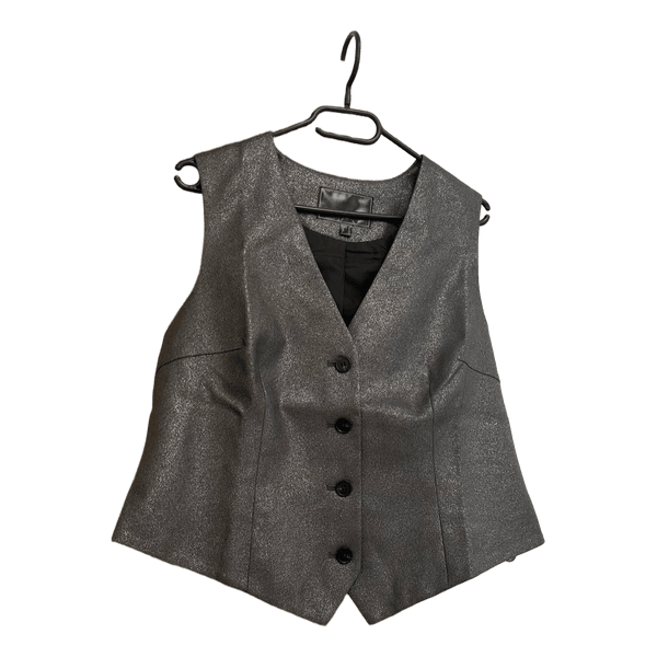 Grey button vest