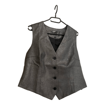 Grey button vest