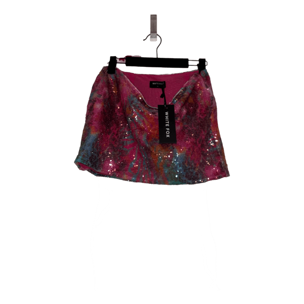 White Fox paillettenrock pink