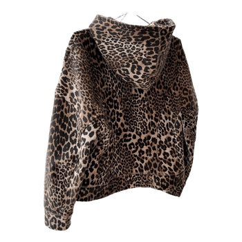 Leopard Ganni lynlåshættetrøje
